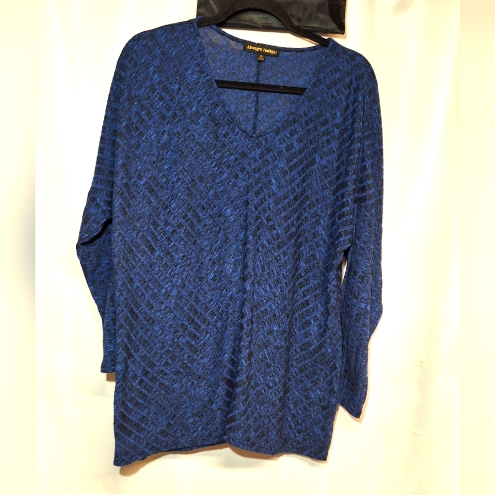 ALWAYS INDIGO SIZE 2X SWEATER.